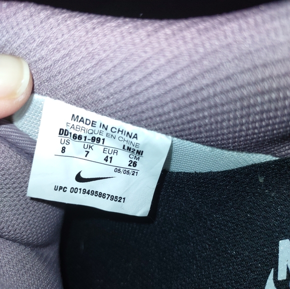 Custom Nikes. Unisex men's size 8 women's size 9.5. Black and purple - Picture 4 of 12